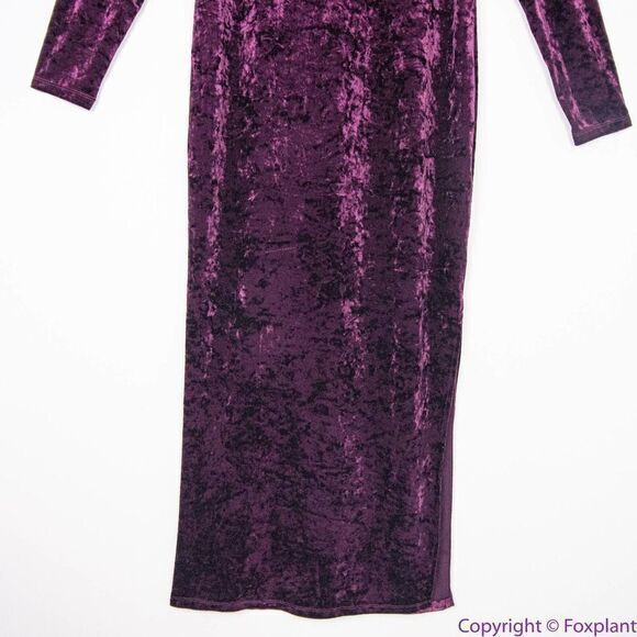 NEW Eloquii Velvet Pickled Beet Cut Out‎ Long Sleeve Dress, 16 - Picture 15 of 16
